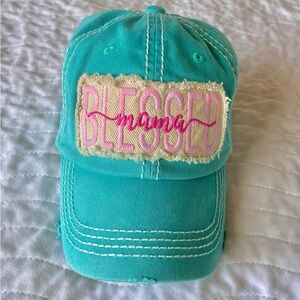 KBETHOS - Teal Women’s 'Blessed Mama' Baseball Cap